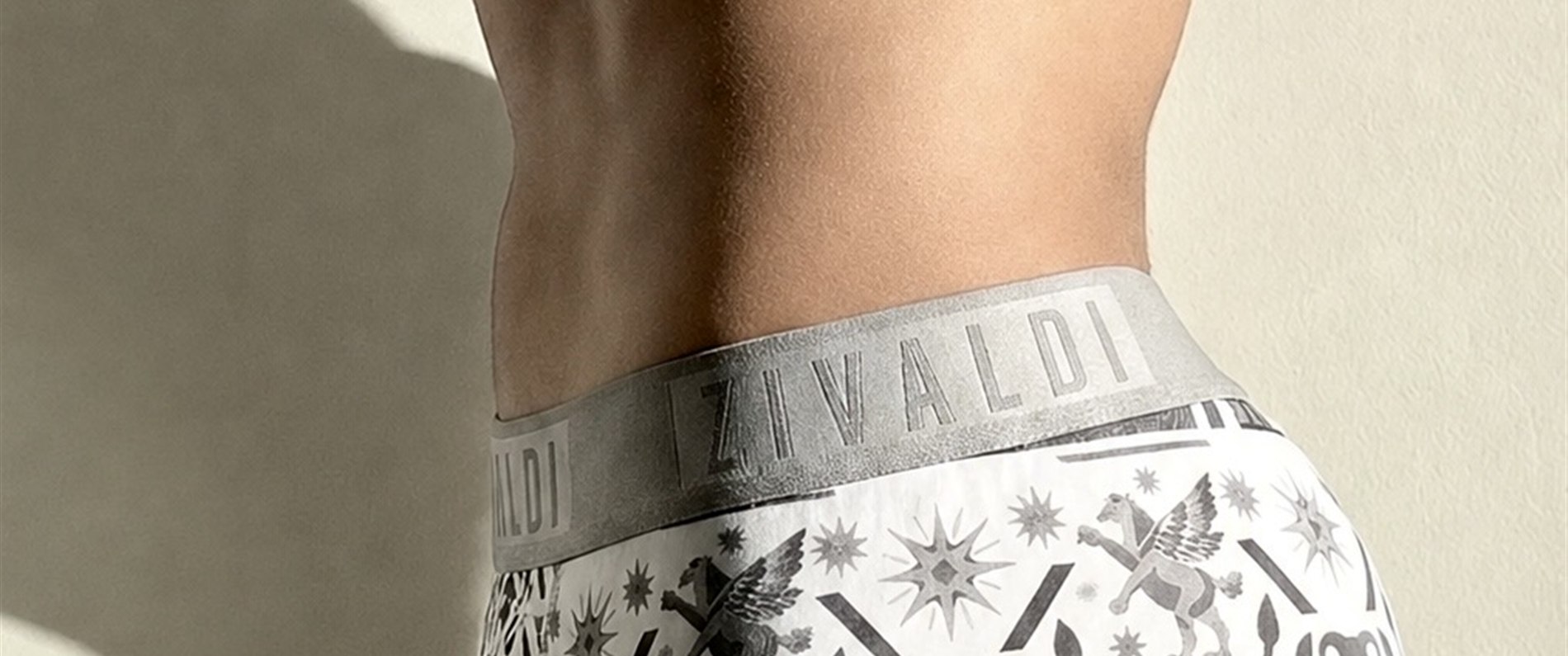 Model wearing Zivaldi Veil of Pegasus luxury bamboo underwear